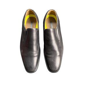 Florsheim Men's Midtown Black Leather Square Toe Slip-On Loafers 10
